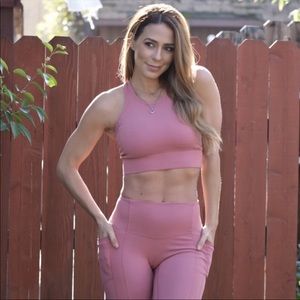 TYC Til You Collapse Mauve Padded Sports Bra